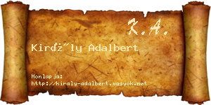Király Adalbert névjegykártya