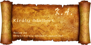 Király Adalbert névjegykártya